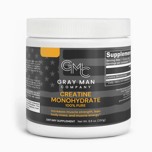 Introducing Gray Man Company's Newest Addition: Pure Creatine Supplement!