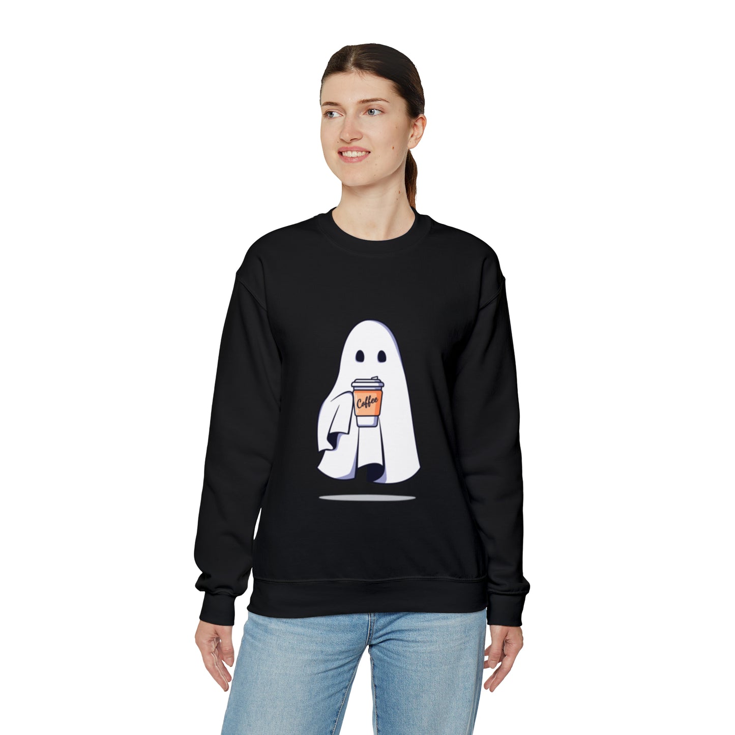 Boorista Spooky Coffee Sweatshirt,  Womens Ghost Sweatshirt, Spooky Season, Fall Coffee Lover Shirt, Halloween Party Shirt, Fall Graphic