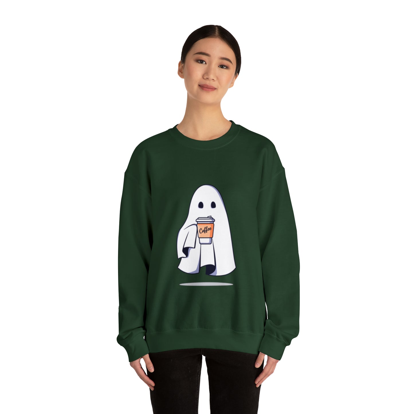 Boorista Spooky Coffee Sweatshirt,  Womens Ghost Sweatshirt, Spooky Season, Fall Coffee Lover Shirt, Halloween Party Shirt, Fall Graphic