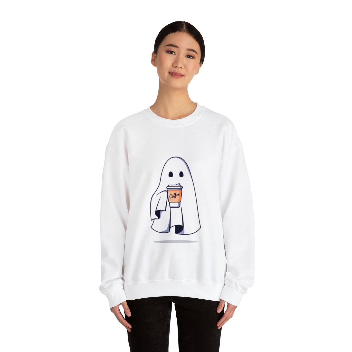 Boorista Spooky Coffee Sweatshirt,  Womens Ghost Sweatshirt, Spooky Season, Fall Coffee Lover Shirt, Halloween Party Shirt, Fall Graphic