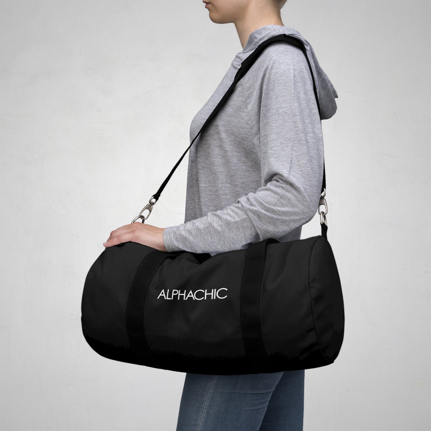 AlphaChic Gym Duffel Bag - Black