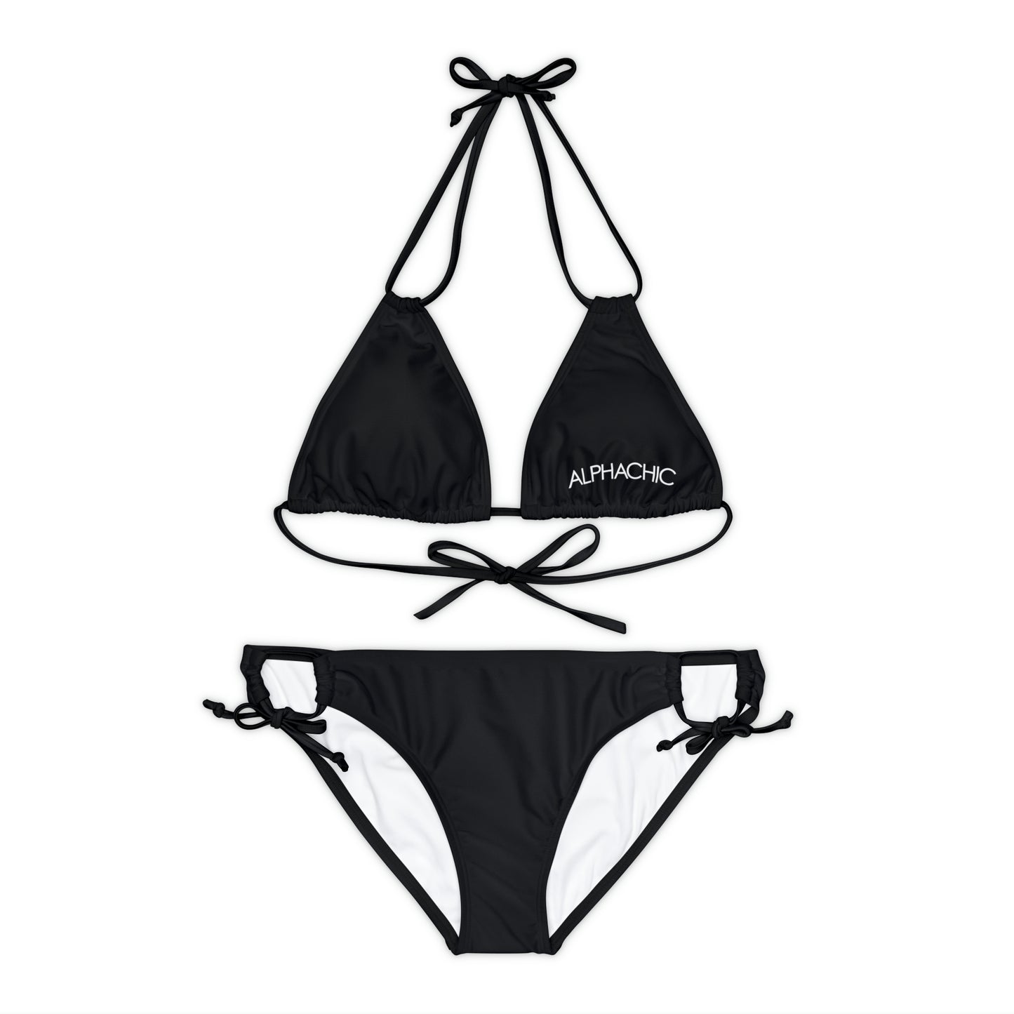 AlphaChic Strappy Bikini Set - Black