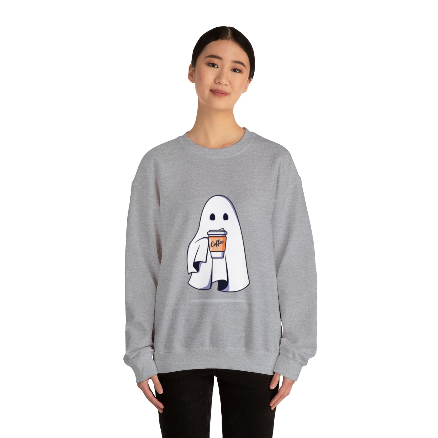 Boorista Spooky Coffee Sweatshirt,  Womens Ghost Sweatshirt, Spooky Season, Fall Coffee Lover Shirt, Halloween Party Shirt, Fall Graphic