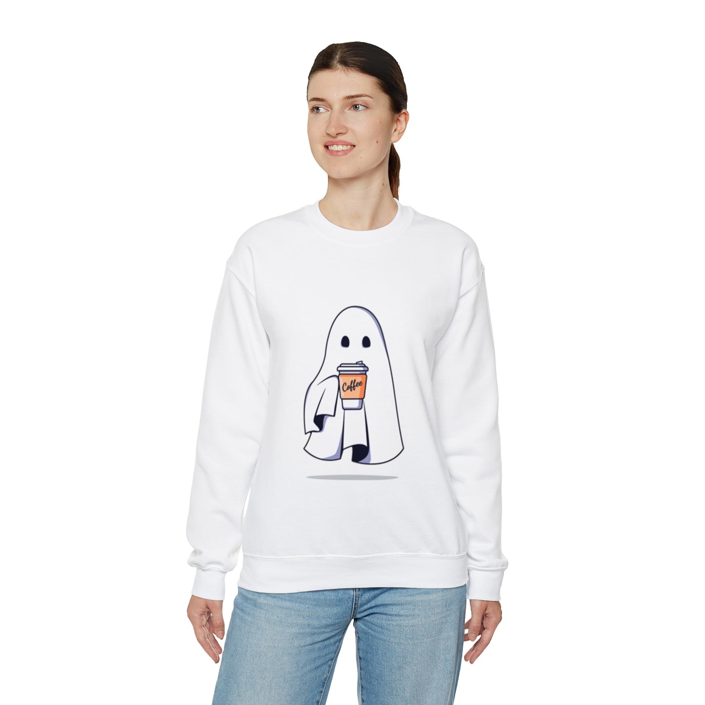 Boorista Spooky Coffee Sweatshirt,  Womens Ghost Sweatshirt, Spooky Season, Fall Coffee Lover Shirt, Halloween Party Shirt, Fall Graphic