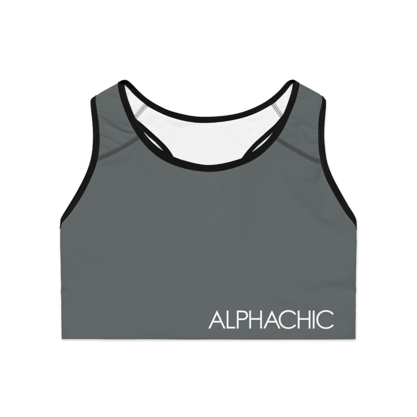 AlphaChic Sports Bra - Dark Gray