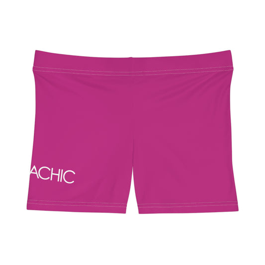 AlphaChic Workout Shorts - Pink (Leg Logo)