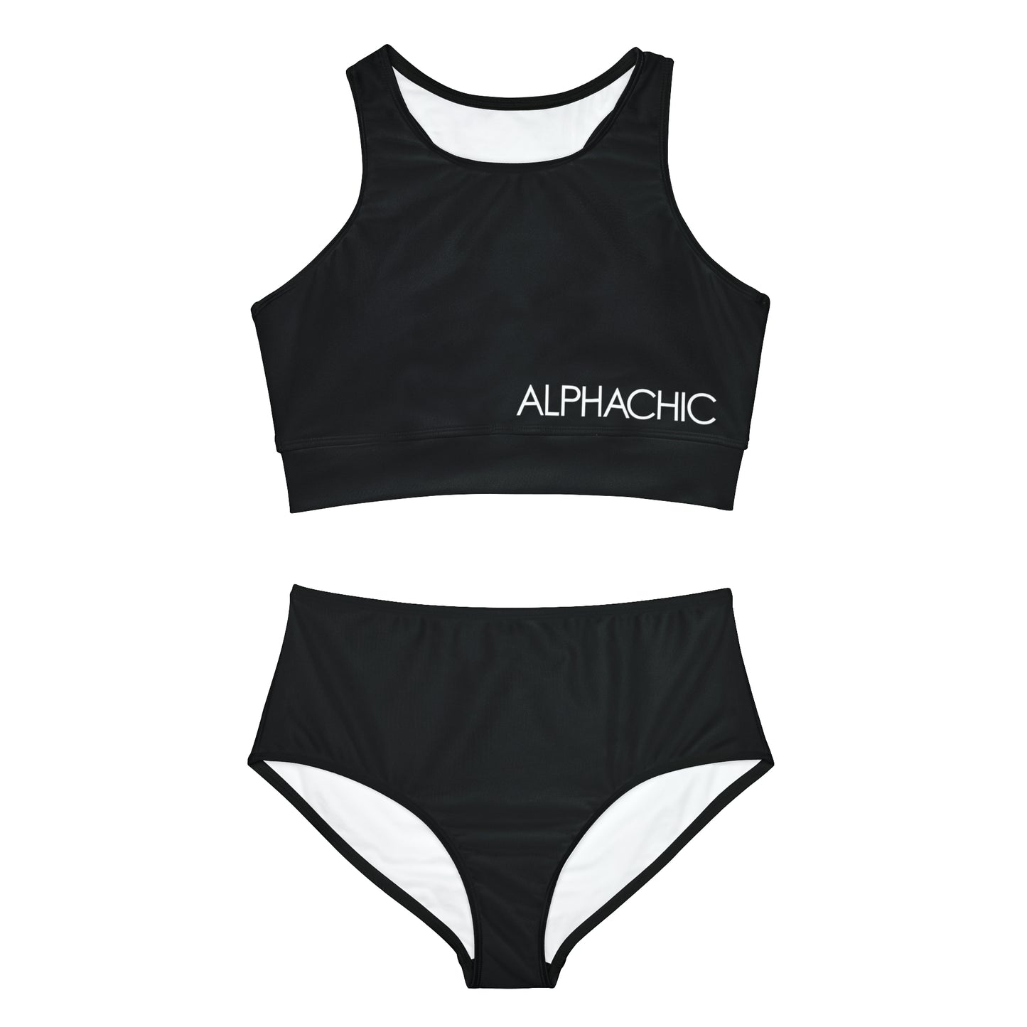 AlphaChic Sporty Bikini Set - Black