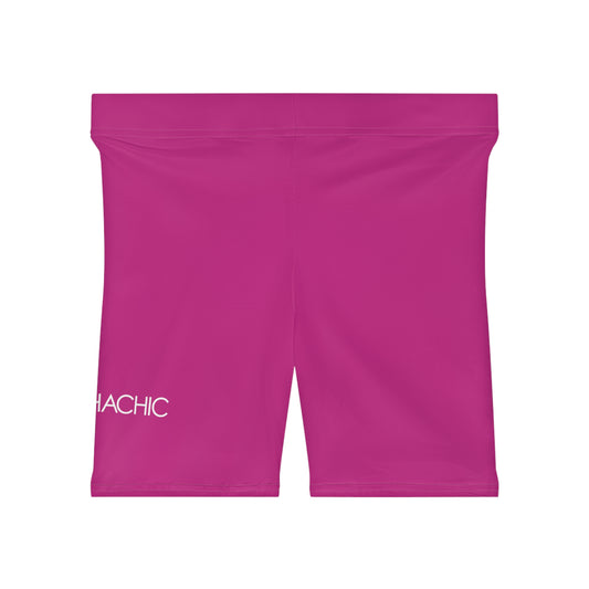 AlphaChic Biker Shorts - Pink (Leg Logo)