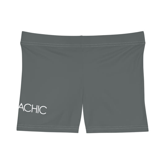 AlphaChic Workout Shorts - Dark Gray (Leg Logo)