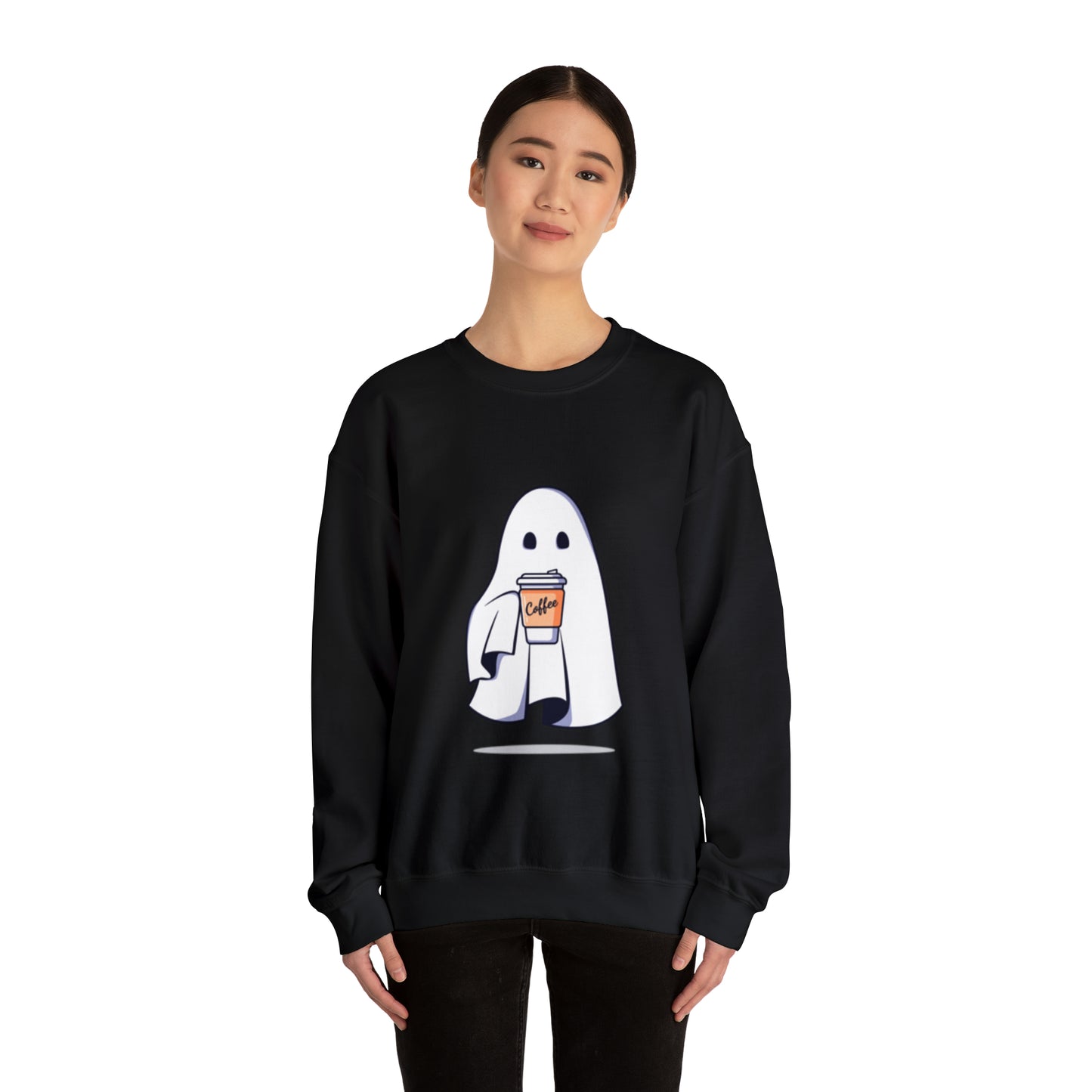 Boorista Spooky Coffee Sweatshirt,  Womens Ghost Sweatshirt, Spooky Season, Fall Coffee Lover Shirt, Halloween Party Shirt, Fall Graphic