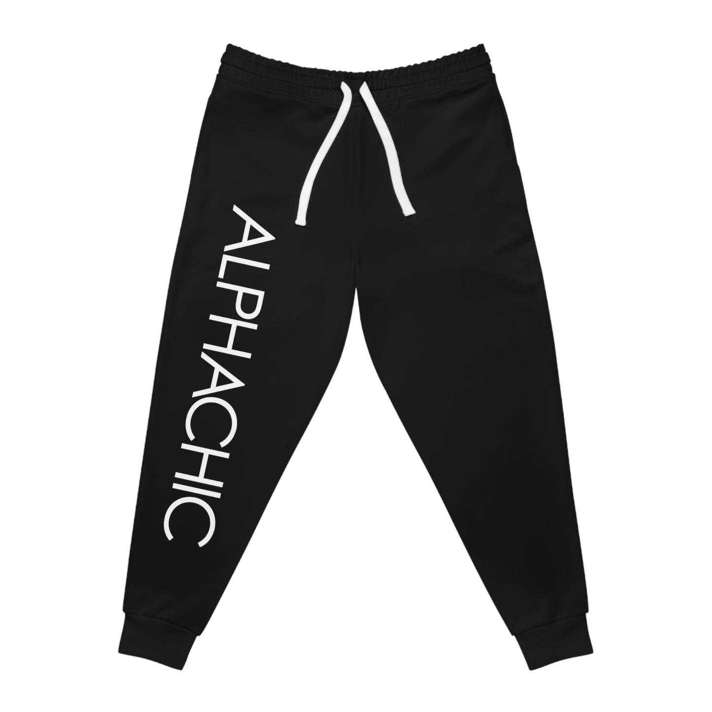 AlphaChic Joggers - Black (Leg Logo)