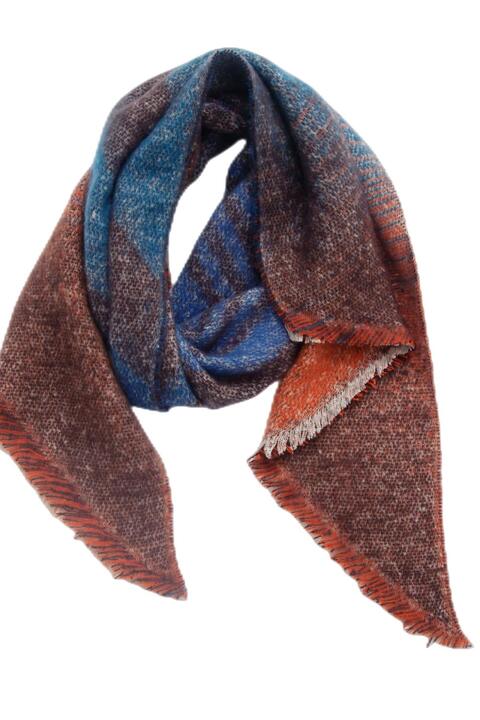 Raw Hem Polyester Scarf