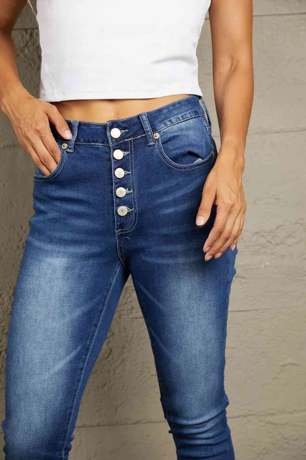 Baeful What You Want Button Fly Pocket Jeans