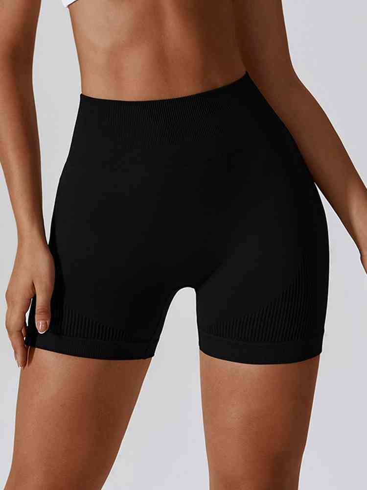 Wide Waistband Slim Fit Sports Shorts