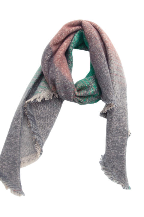 Raw Hem Polyester Scarf